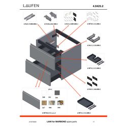 Laufen Waschtischunterbau Lani 630x520x595mm, mit 2 Schubalden, für H814073, Wei... LAUFEN-H4042521122611 7612738098193 (Abb. 1)