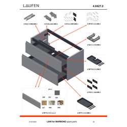 Laufen Waschtischunterbau Lani 1030x520x595mm, mit 2 Schubladen, für H814075, Wi... LAUFEN-H4042721122671 7612738098339 (Abb. 1)