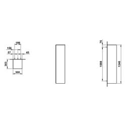 Laufen Hochschrank Folio 300x303x1246mm, mit 1 Tür Anschlag rechts, 4 Glasablage... LAUFEN-H4458920FO5221 7612738178277 (Abb. 1)
