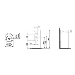 Laufen Waschtisch bodenstehend Form 404x444x900mm, mit Wandanbindung und 1 Hahnl... LAUFEN-H511FM67571111 7612738178970 (Abb. 1)