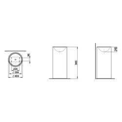Laufen Waschtisch freistehend Form 404x404x900mm, ohne Hahnloch und Überlauf, Da... LAUFEN-H511FM70191121 7612738179014 (Abb. 1)