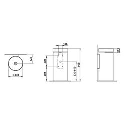 Laufen Waschtisch bodenstehend Unisono 400x442x900mm, mit Wandanbindung, ohne Ha... LAUFEN-H511UO47571121 7612738179083 (Abb. 1)