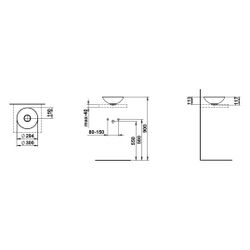 Laufen Waschtisch-Schale Characters 300x300x118mm, rund, ohne Hahnloch und Überl... LAUFEN-H512CA17101121 7612738179298 (Abb. 1)