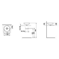 Laufen Waschtisch-Schale Characters 360x360x137mm, rund, ohne Hahnloch und Überl... LAUFEN-H512CA27071121 7612738179458 (Abb. 1)