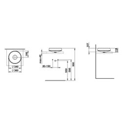 Laufen Waschtisch-Schale Nib 360x360x118mm, rund, ohne Hahnloch und Überlauf, Da... LAUFEN-H512NI20191121 7612738180317 (Abb. 1)