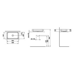 Laufen Waschtisch-Schale Stream 599x349x118mm, rechteckig, ohne Hahnloch und Übe... LAUFEN-H512SR67161121 7612738180713 (Abb. 1)