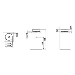 Laufen Waschtisch-Schale Unisono 325x325x106mm, rund, ohne Hahnloch und Überlauf... LAUFEN-H512UO27161121 7612738180904 (Abb. 1)