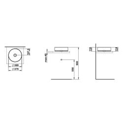 Laufen Waschtisch-Schale Unisono 375x375x116mm, rund, ohne Hahnloch und Überlauf... LAUFEN-H512UO37161121 7612738181017 (Abb. 1)
