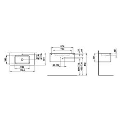Laufen Waschplatz Folio 1004x500x350mm, mit Armaturenbank, 1 Hahnloch, ohne Über... LAUFEN-H580FO45251111 7612738182915 (Abb. 1)