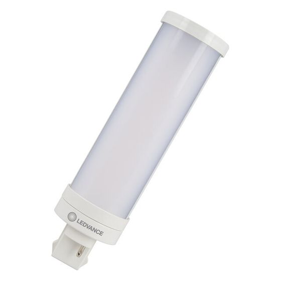 Ledvance LED-Lampe DULUX LED T13 EM & AC MAINS VALUE, 6W 630lm 3000K GX24d-1, Matt, Weiß