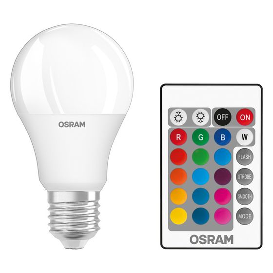 Ledvance LED-Lampe Superstar Classic A 60 RGBW, 9,4W E27 2700K, Matt, Weiß, 1