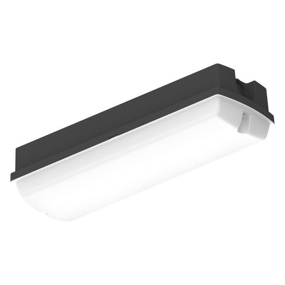 Ledvance LED-Wandleuchte Bulkhead Compact Rectangular Sensor, 9W, IP65, IK10, Polycarbonat, Schwarz