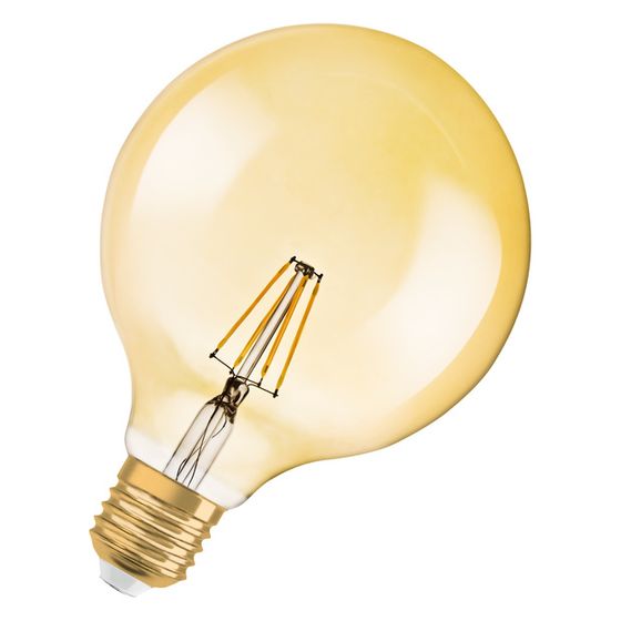 Ledvance LED-Filament-Lampe Vintage 1906 Globe, 4W 410lm 2400K E27, Glas, Gold