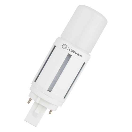 Ledvance LED-Lampe DULUX D13 VT EM & AC MAINS VALUE, 5,5W 700lm 4000K G24d, Matt, Weiß