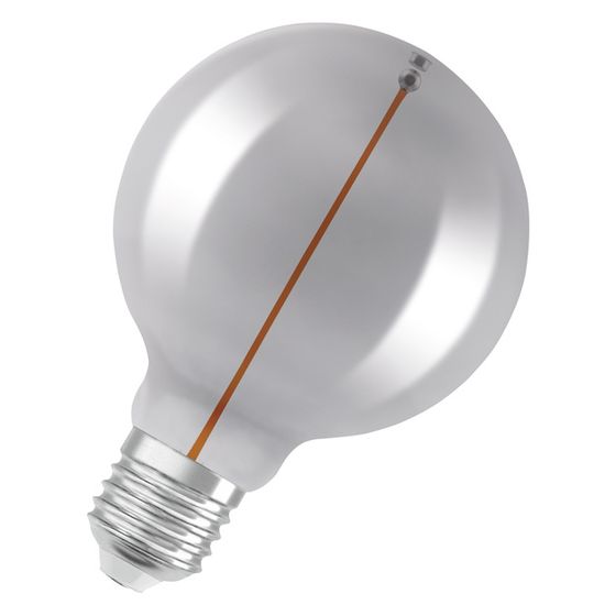 Ledvance LED-Lampe Vintage 1906 Globe 95, 2,2W 60lm 1800K E27, Glas, Smoke