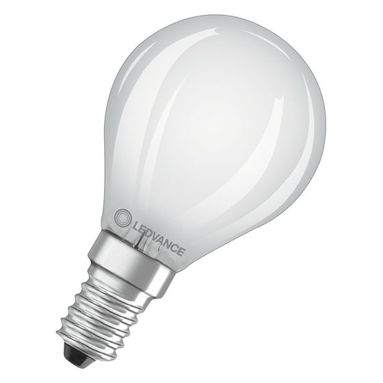 Ledvance LED-Lampe Classic P Filament, 3,4W, 827, E14, 470lm, Matt, 80x45mm, LED CLP40 3,4 W