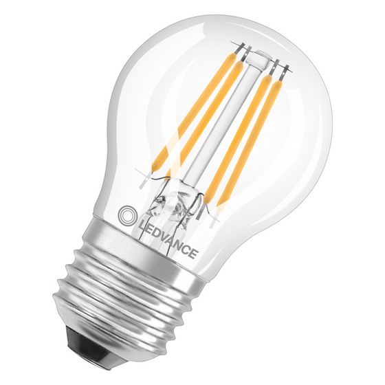 Ledvance LED-Filamentlampe Classic P DIM, 4,2W, 470lm, 2700K, E27, Klar