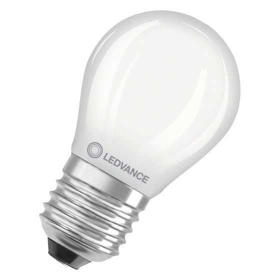 Ledvance LED-Lampe Classic P 1,8W 827 E27, 250lm, 2700K, Matt, 80x45mm