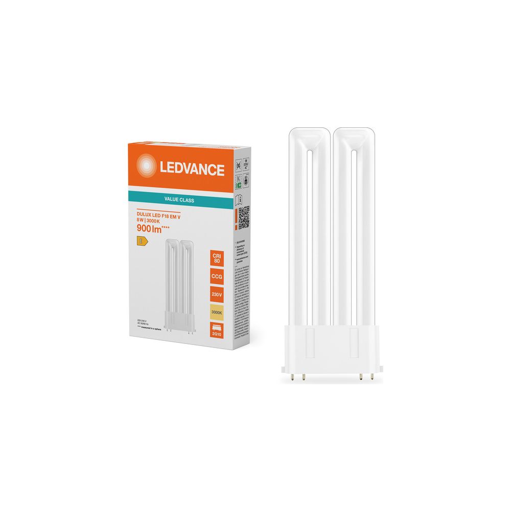 Ledvance LED-Lampe DULUX LED F18 EM & AC MAINS VALUE, 8W, 900lm, 3000K, 2G10, M... LEDVANCE-4058075822412 4058075822412 (Abb. 7)