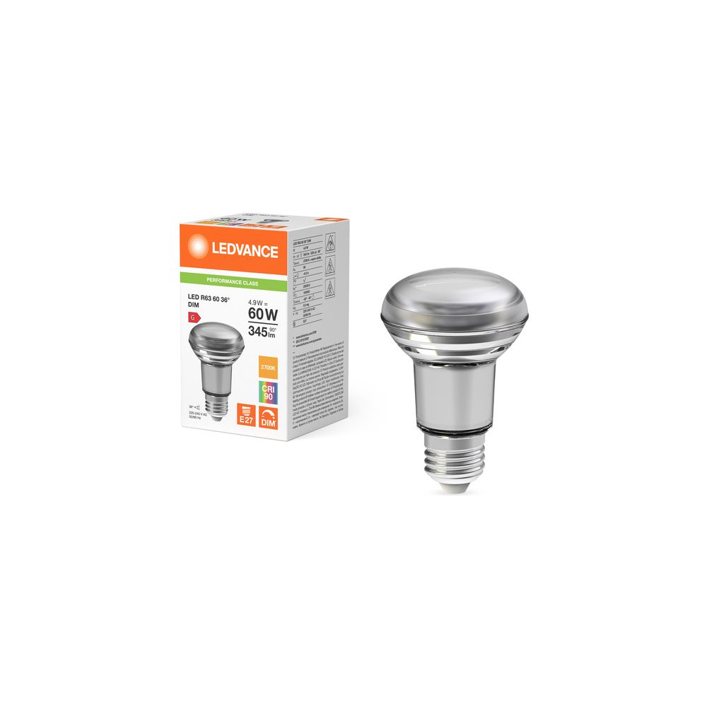 Ledvance LED-Reflektorlampe R63 DIM P, Dimmbar, 4,9W, 2700 K, 345 lm, 36 Grad, ... LEDVANCE-4099854047954 4099854047954 (Abb. 6)