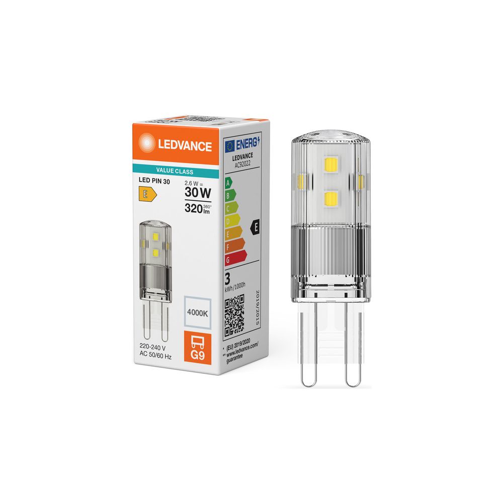 Ledvance LED-Lampe PIN 30 G9, 2,6W, 320lm, 4000K, klar... LEDVANCE-4099854248900 4099854248900 (Abb. 5)