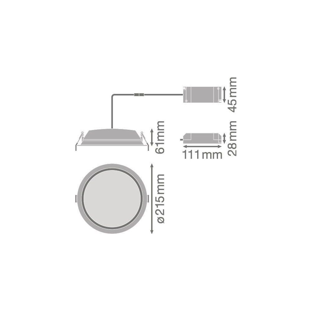 Ledvance Downlight-Leuchte DL ALU DN200, 25W 6.500K 2.370lm IP44, Aluminium, We... LEDVANCE-4058075091535 4058075091535 (Abb. 5)