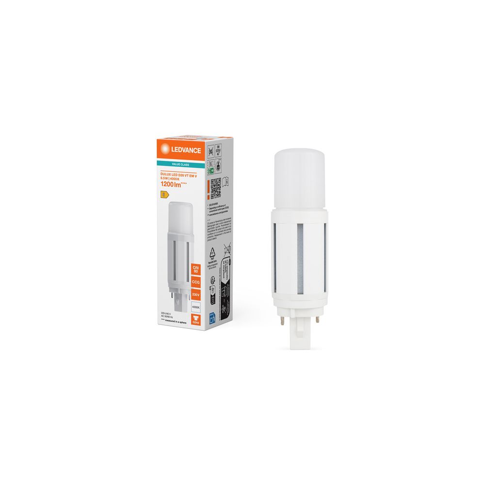 Ledvance LED-Lampe DULUX D26 VT EM & AC MAINS VALUE, 9,5W 1200lm 4000K G24d, Ma... LEDVANCE-4058075821910 4058075821910 (Abb. 7)