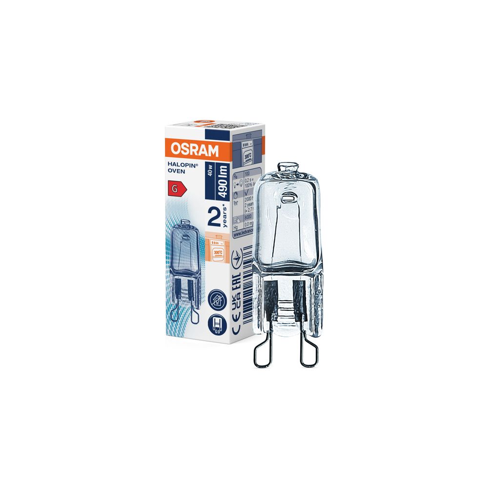 Ledvance Halogen-Backofenlampe HALOPIN OVEN 40W, G9, 490lm, 2700K, 66740... LEDVANCE-4008321703576 4008321703576 (Abb. 5)