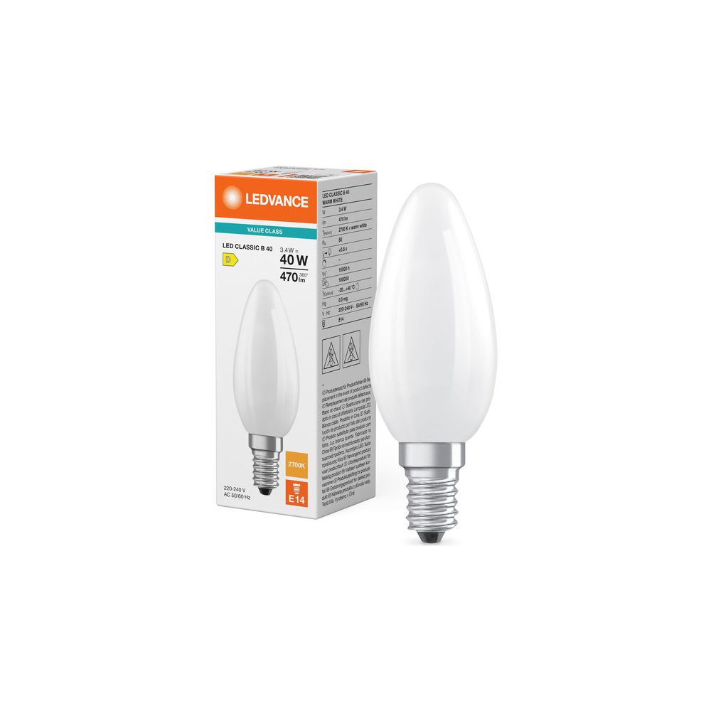Ledvance LED-Lampe Classic B Filament AC70078, 3,4W, 470lm, 2700K, E14, Matt... LEDVANCE-4099854466861 4099854466861 (Abb. 5)
