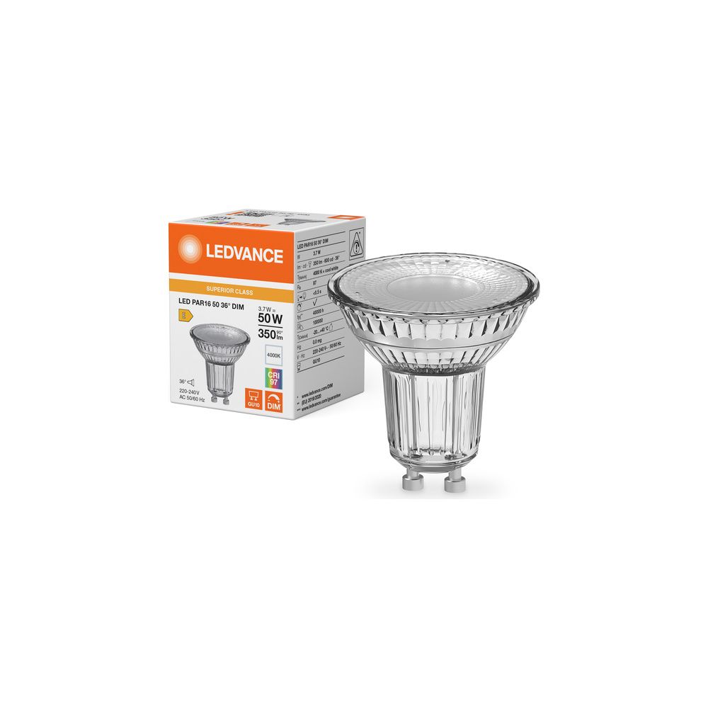 Ledvance LED-Reflektorlampe PAR16 DIM S, 3,7W 350lm 4000K 36 Grad GU10, Glas, K... LEDVANCE-4099854456251 4099854456251 (Abb. 5)