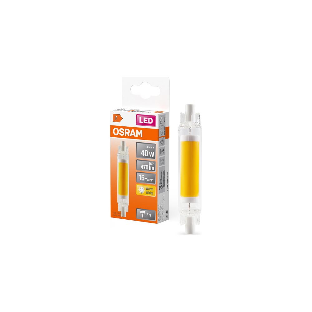 Ledvance LED-Stablampe Slim Line R7s, 4,5W, 470lm, 2700K, 78mm, Glas, Klar... LEDVANCE-4058075840447 4058075840447 (Abb. 5)