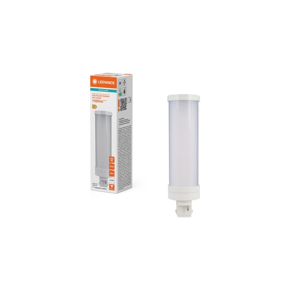 Ledvance LED-Lampe DULUX LED T26 EM & AC MAINS VALUE 9W 840 GX24d-3, 1.100lm, 4... LEDVANCE-4058075823310 4058075823310 (Abb. 5)
