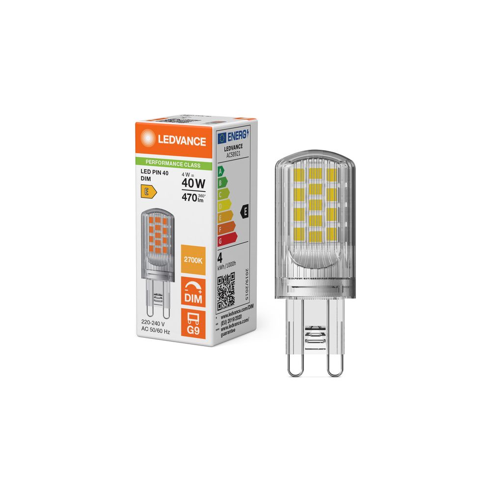 Ledvance LED-Lampe PIN 40 DIM P, 4W, 470 lm, 2700 K, G9, Klar... LEDVANCE-4099854248818 4099854248818 (Abb. 6)