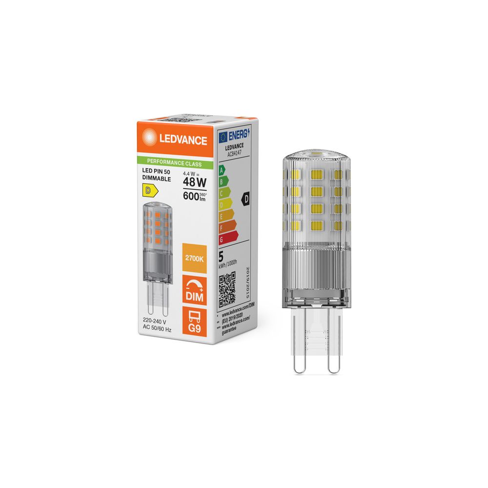 Ledvance LED-Lampe PIN 50 DIM P, 4,4W, 600lm, 2700K, G9, Klar... LEDVANCE-4099854248849 4099854248849 (Abb. 5)