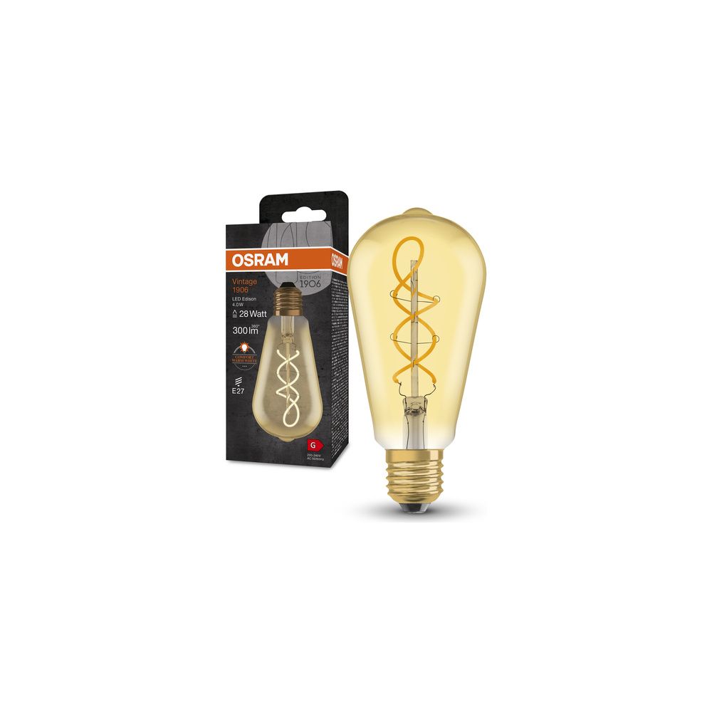Ledvance LED-Filamentlampe Vintage 1906 Edison 28, 4W, 300lm, 2000K, E27, Glas,... LEDVANCE-4099854091292 4099854091292 (Abb. 3)