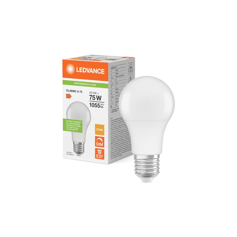 Ledvance LED-Lampe Classic A DIM P 10,5W 827 E27, Dimmbar, 1055 lm, 2700 K, Mat... LEDVANCE-4099854043994 4099854043994 (Abb. 5)