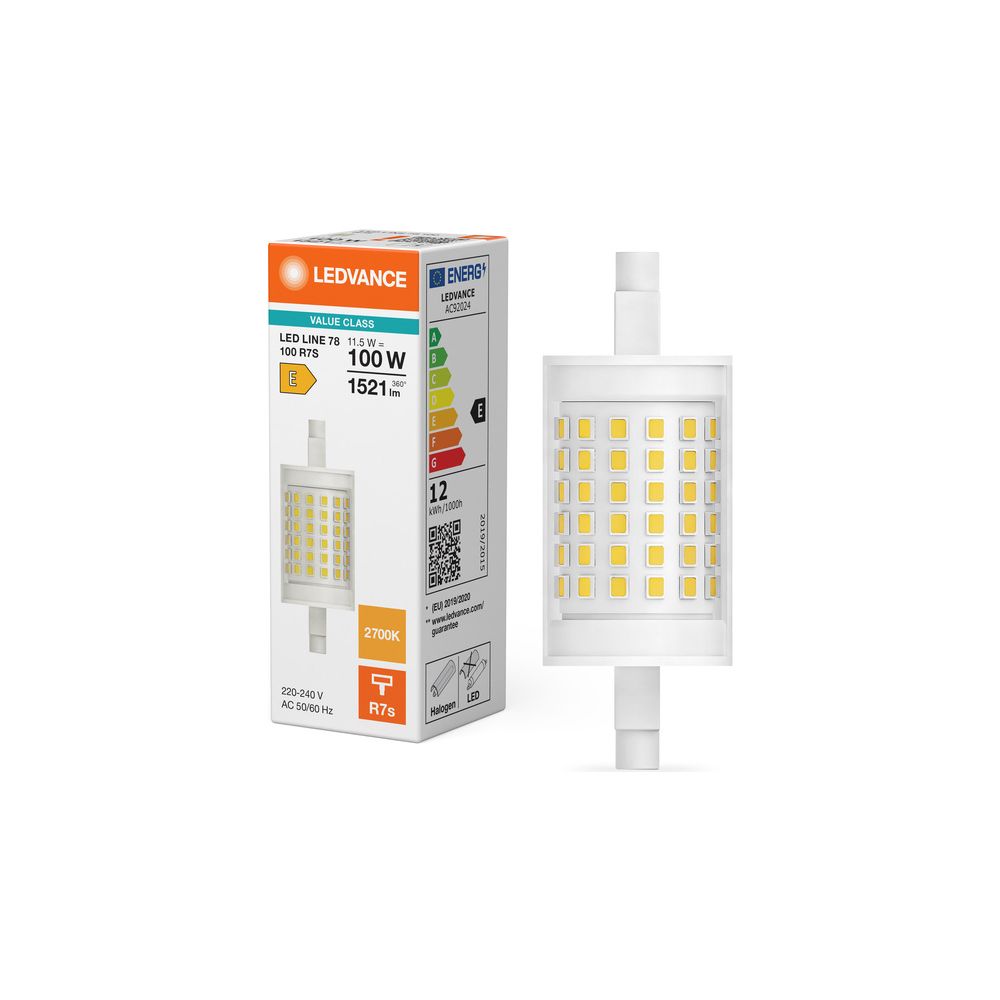 Ledvance LED-Speziallampe LED LINE R7s 11,5W, 1.521 lm, 2700 K, 78mm, Klar, Wei... LEDVANCE-4099854049767 4099854049767 (Abb. 5)