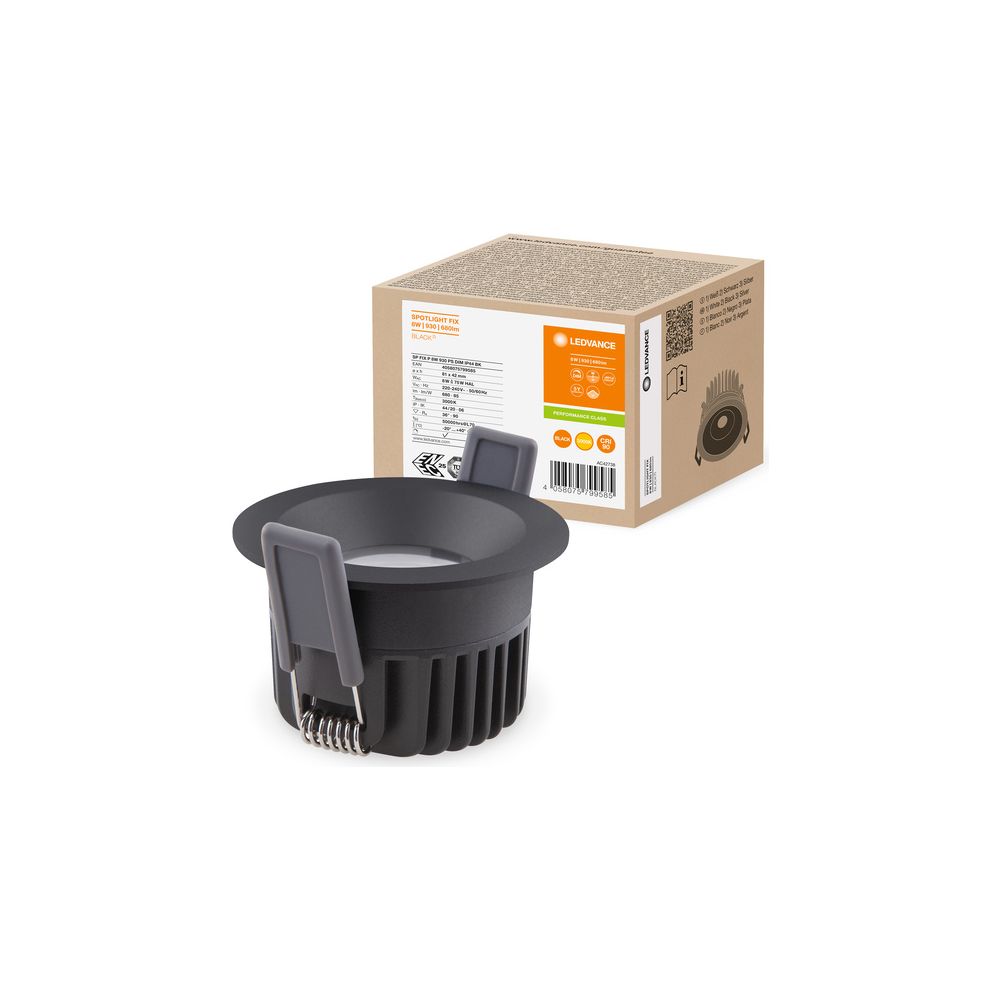 Ledvance Einbaustrahler SP FIX P 8W 930, Dimmbar, IP44, Aluminium, Schwarz... LEDVANCE-4058075799585 4058075799585 (Abb. 6)