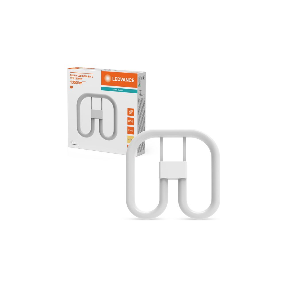 Ledvance LED-Lampe DULUX LED SQ28, 13W, 1.350lm, 3000K, GR8, Weiß... LEDVANCE-4058075822573 4058075822573 (Abb. 5)