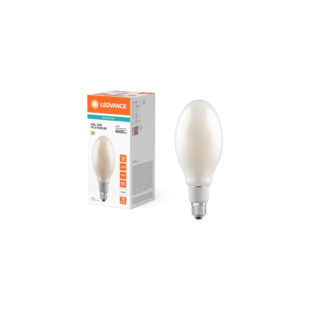 Ledvance LED-Filamentlampe HQL LED FILAMENT VALUE 4000lm 24W 840 E27, IP65, Mat... LEDVANCE-4099854071836 4099854071836 (Abb. 5)