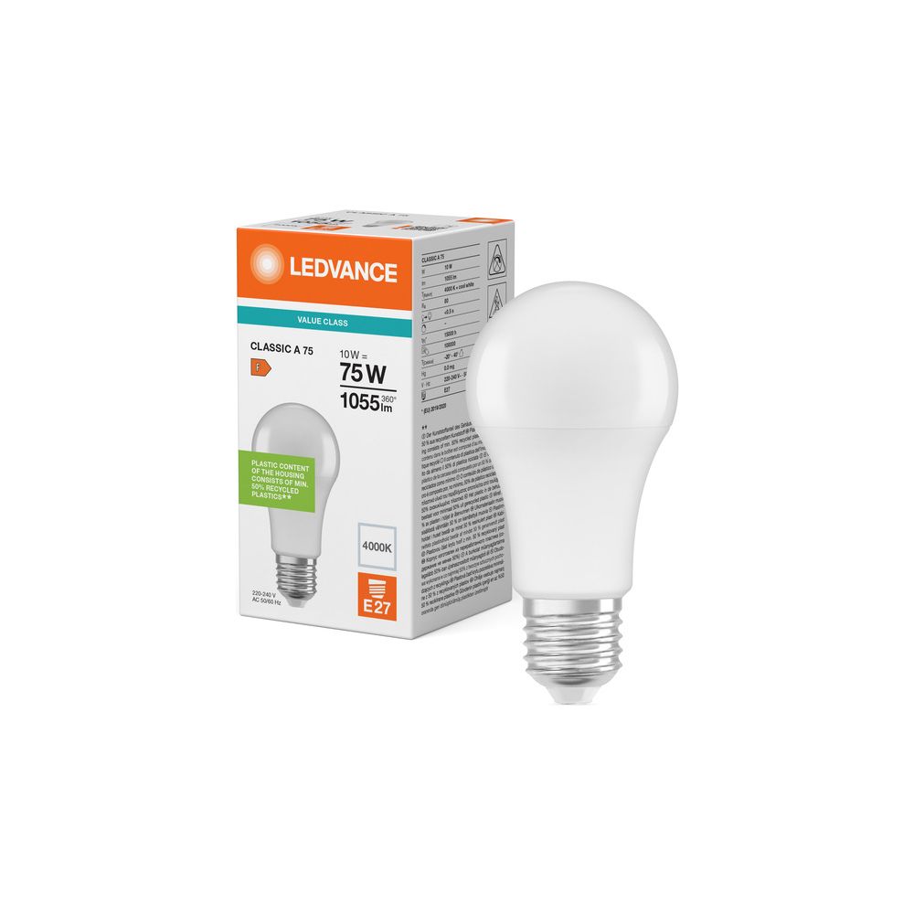 Ledvance LED-Lampe Classic A 10W 1.055lm 4000K E27, 10W, Matt, Weiß... LEDVANCE-4099854048869 4099854048869 (Abb. 5)