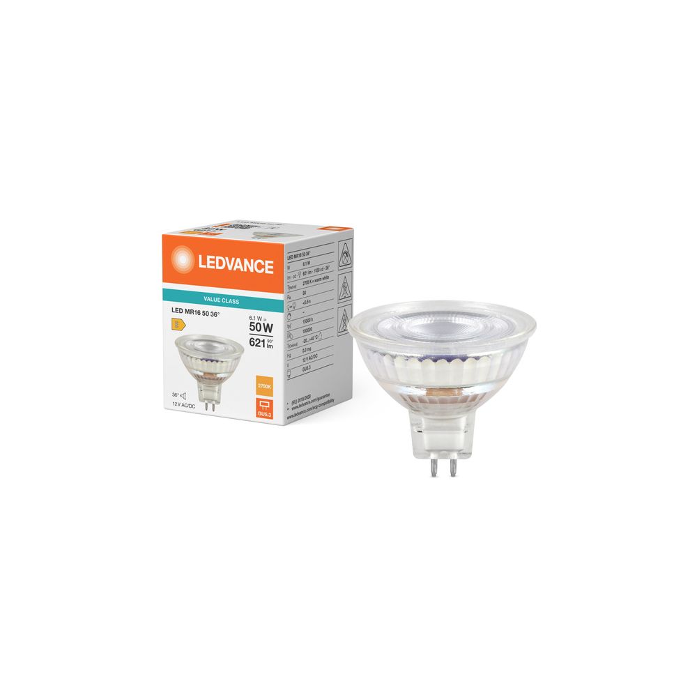 Ledvance LED-Reflektorlampe MR16 P, 6,1W, 827, GU5.3, 621 lm, 36 Grad, Glas, Kl... LEDVANCE-4099854457883 4099854457883 (Abb. 5)