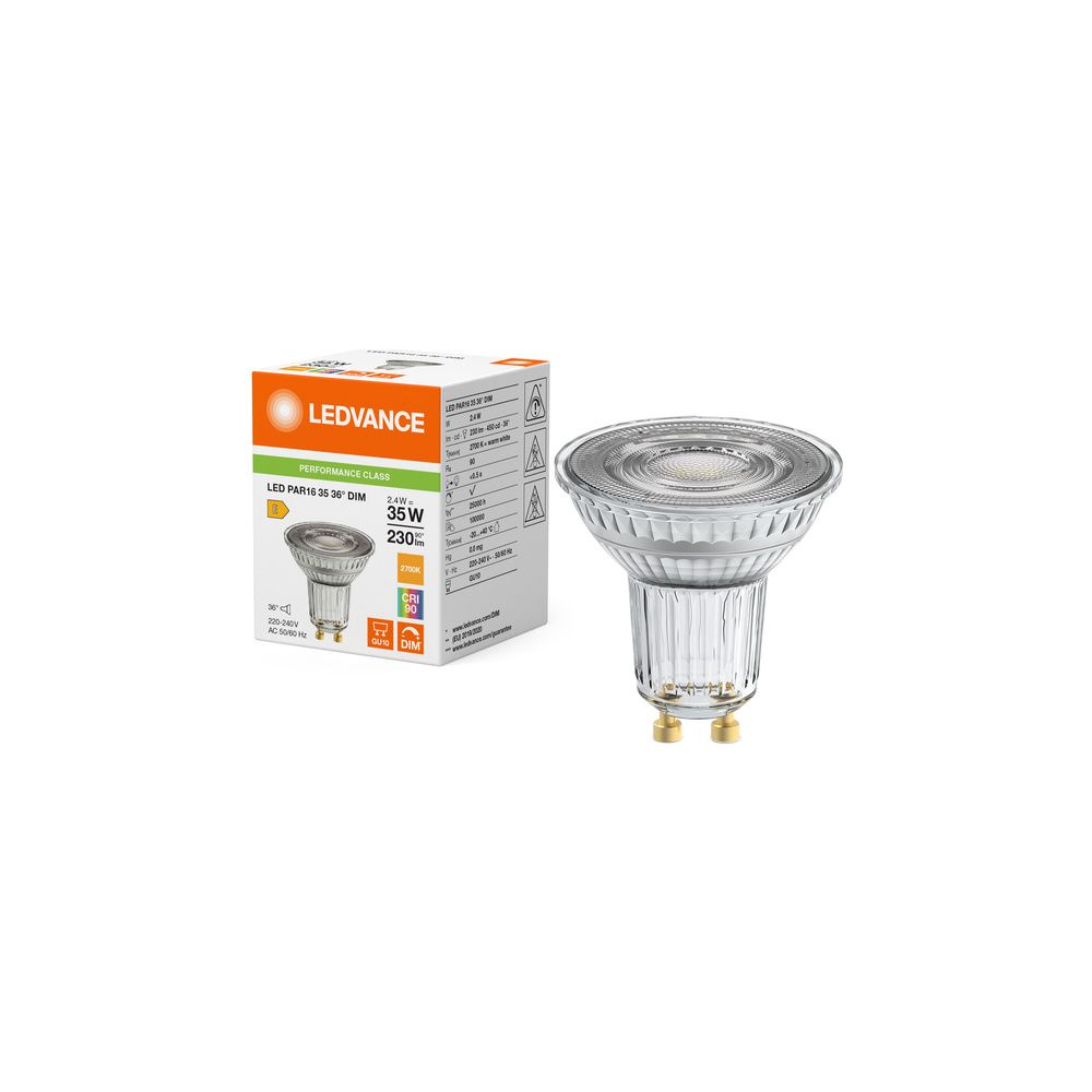 Ledvance LED-Reflektorlampe PAR16 DIM P, 2,4W, 230lm, 2700K, 36 Grad, GU10, Gla... LEDVANCE-4099854456794 4099854456794 (Abb. 5)