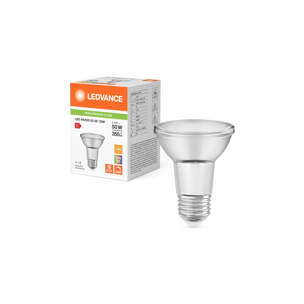 Ledvance LED-Reflektorlampe PAR20 DIM P, 6,4W 350lm 2700K E27, Glas, Klar... LEDVANCE-4099854071133 4099854071133 (Abb. 5)
