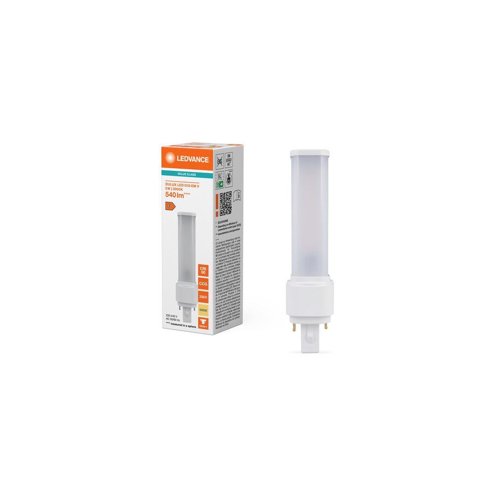 Ledvance LED-Lampe DULUX D10 EM & AC MAINS VALUE, 5W, 3000K, G24d-1, 110mm... LEDVANCE-4058075823051 4058075823051 (Abb. 5)