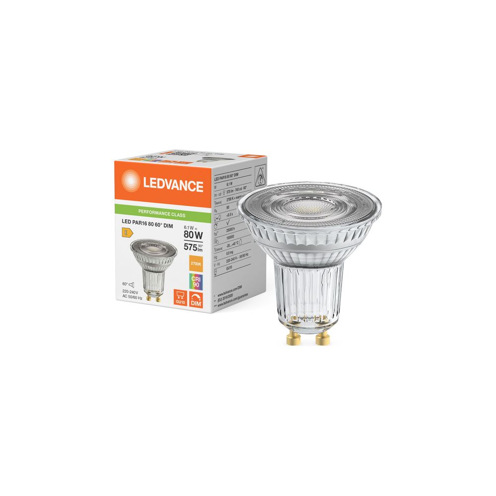 Ledvance LED-Reflektorlampe PAR16 DIM P, 6,1W 575lm 2700K 60 Grad GU10, Glas, K... LEDVANCE-4099854456336 4099854456336 (Abb. 5)