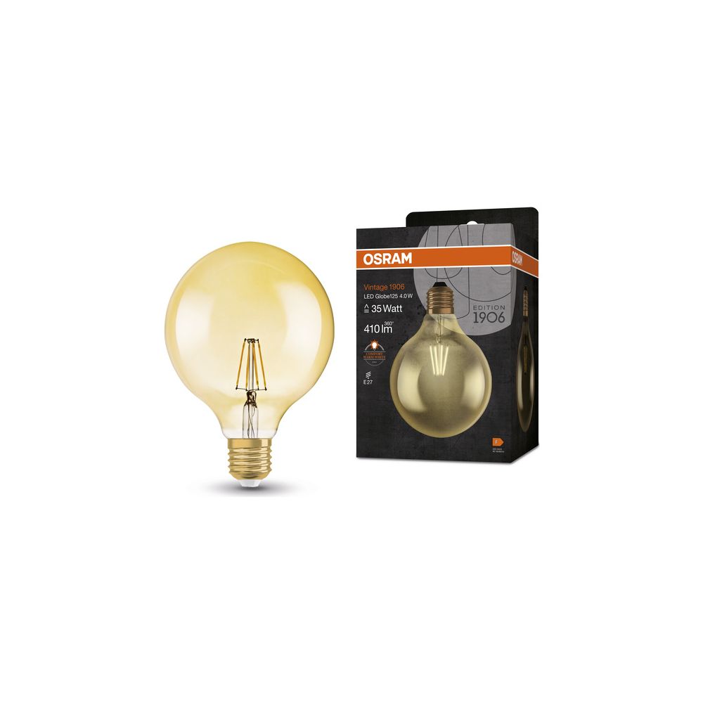 Ledvance LED-Filament-Lampe Vintage 1906 Globe, 4W 410lm 2400K E27, Glas, Gold... LEDVANCE-4099854091179 4099854091179 (Abb. 3)
