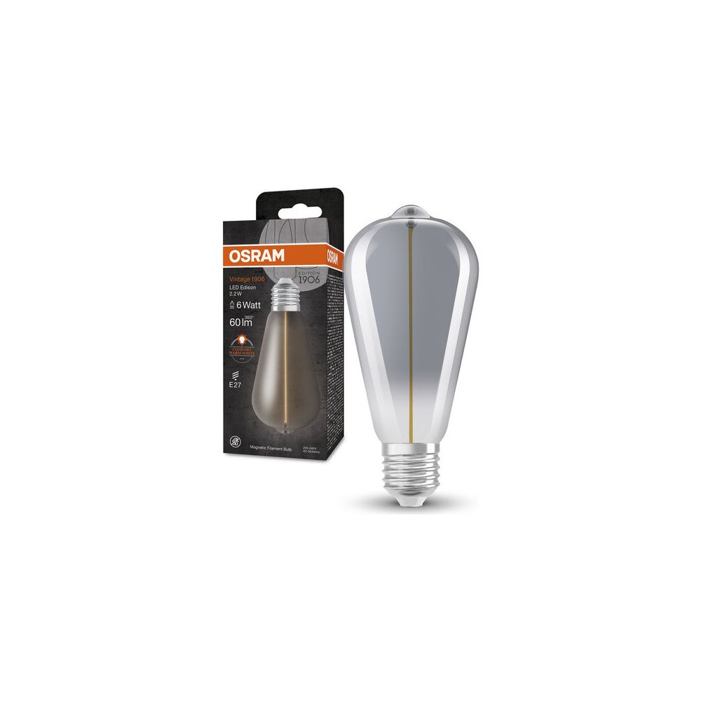 Ledvance LED-Lampe Vintage 1906 Edison 6, 2,2W, 1800K, E27, Glas, Smoke, 1906ED... LEDVANCE-4099854049897 4099854049897 (Abb. 3)
