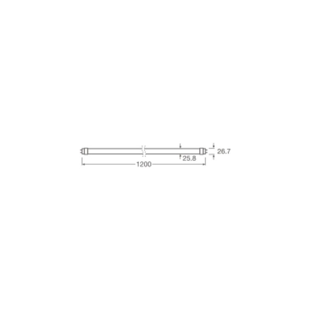 Ledvance LED-Röhre Value T8 1200mm, 20W 2400lm 4000K 190 Grad, G13, Glas mattie... LEDVANCE-4099854434808 4099854434808 (Abb. 2)