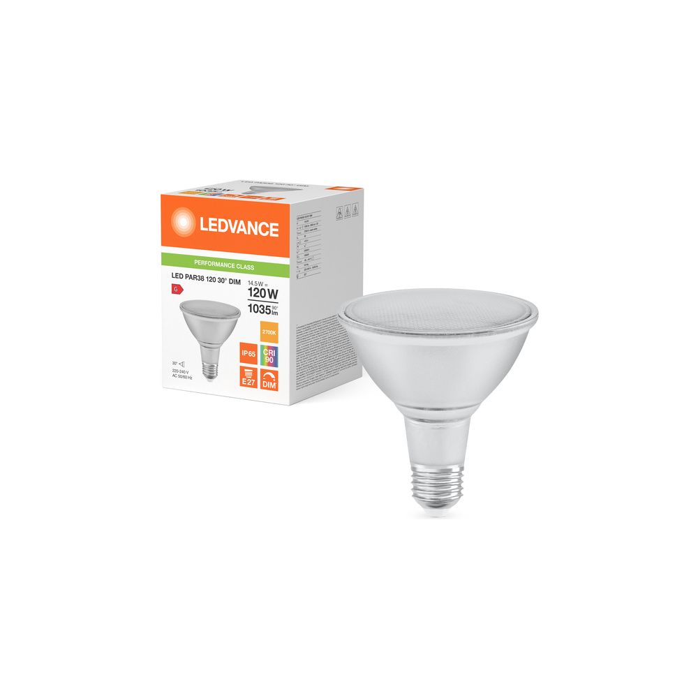 Ledvance LED-Reflektorlampe PAR38 DIM P, 14,5W 1.035lm 30° 2700K E27, Glas, Kla... LEDVANCE-4099854071270 4099854071270 (Abb. 5)